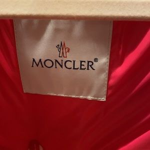 Moncler Caille Giubbotto Goose Down Jacket Pink Quilted Velvet Size 0 EUC.